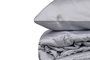 L'essentiel linge de maison Juego de funda de edredón de satén Gris, Doble